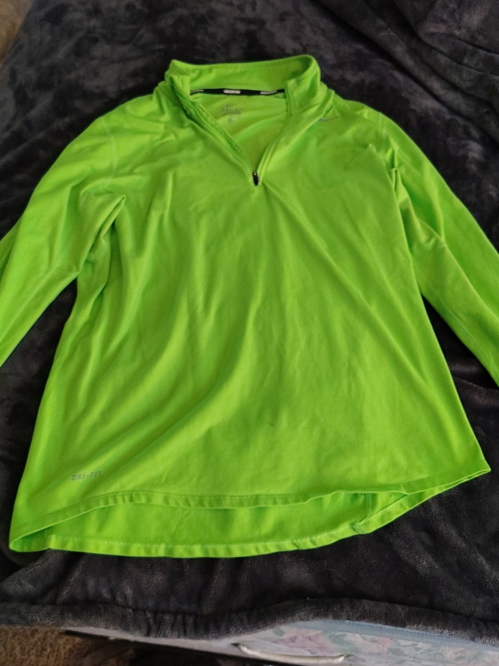 Nike Dri-FIT Bright Green Running Pullover